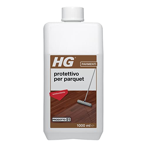 Hg Protettivo Per Parquet Autolucidante – Pellicola Protettiva Contro Usura, Graffi E Danni Per Parquet A Finitura Lucida – Flacone Da 1 L (200100108)