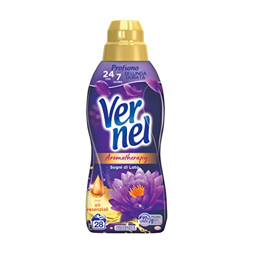 Vernel Aromatherapy Sogni Di Loto - Ammorbidente Concentrato Lavatrice, Sensazione Di Profumo Come Appena Lavato, 700 Ml, 1 Pezzo