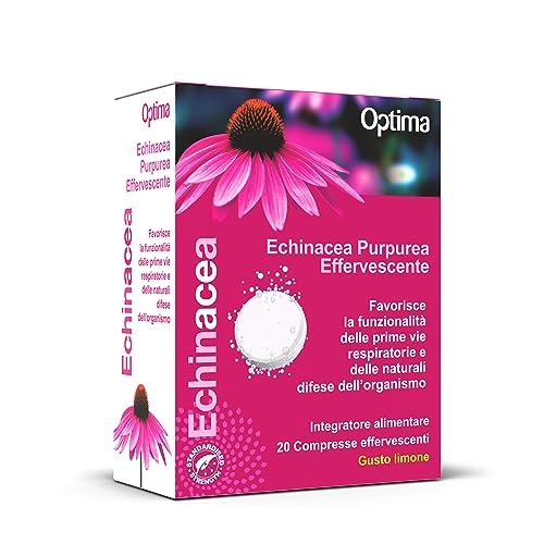 Optima Naturals Echinacea Purpurea Effervescente, Limone, Agrumata, 20 Compresse
