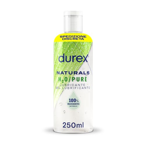 Durex Naturals Pure Gel Lubrificante Con Ingredienti Naturali, Maxiformato Esclusiva Online, 250 Ml