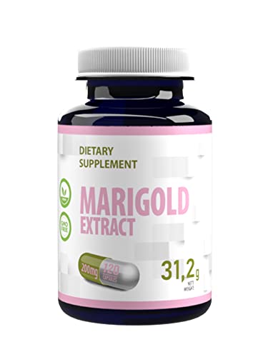 Luteina 40Mg Con Zeaxantina 8Mg Dall'Estratto Di Calendula 120 Capsule Vegane 200Mg, Certificato Di Analisi Di Agrolab Germania, Supporto Per Occhi E