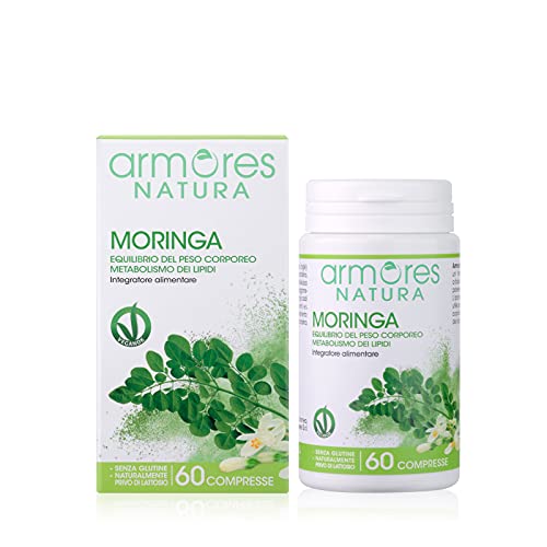 Armores Natura Integratori Alimentari, Moringa, Integratore Con Foglie E Semi Di Moringa, Favorisce L'Equilibrio Del Peso Corporeo Ed Il Metabolismo D