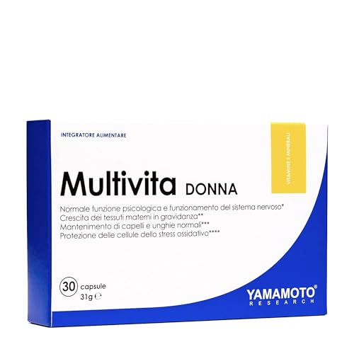 Yamamoto Research Multivita Donna 30 Capsule, Integratore Alimentare Multivitaminico E Multiminerale, Supporto Completo Al Benessere Dell'Organismo, A