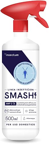Smash Insetticida Pesciolini D'Argento Spray - 1X500 Ml - Adatto Per L'Uso In Casa. Non Macchia I Tessuti. Senza Permetrina Spray - Istruzioni Incluse