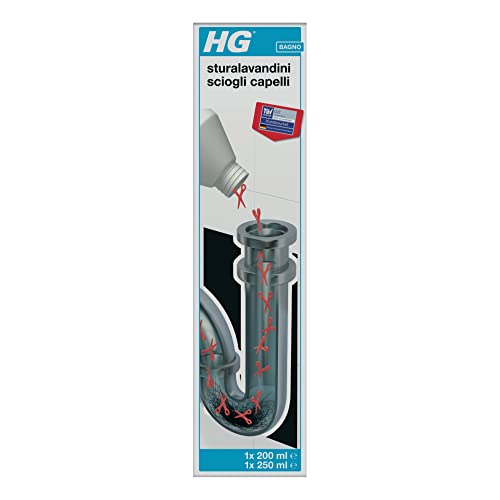 Hg Drain And Plug Hair Unblocker Disgorgante Liquido Rimuove Tappi Di Capelli E Sporco, Sblocca Rapidamente Scarichi E Tubi Di Bidet, Lavandino, Docci