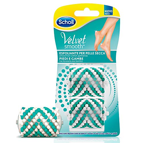 Scholl Velvet Soft Ricarica Spazzole Esfolianti Per Pelle Secca, 2 Pezzi, Confezione Singola