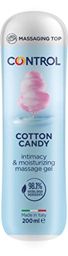 Control Cotton Candy Gel Massaggio 3 In 1 All'Aroma Di Zucchero Filato Con 98,1% Di Ingredienti Naturali - 100% Made In Italy - 200 Ml