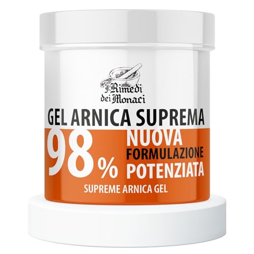 Arnica Suprema Per Cavalli Uso Umano Forte 98%, 550 Ml, Gel Per Massaggi Rilassanti Con Lavanda, Menta, Vitamina E, Crema Arnica Per Muscoli E Articol