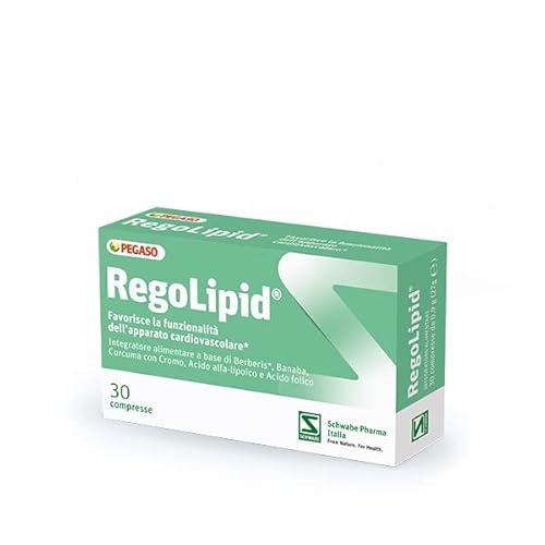 Regolipid 30 Compresse - Integratore Alimentare A Base Di Barberis, Banaba, Curcuma, Con Cromo, Acido Alpha-Lipoico E Acido Folico