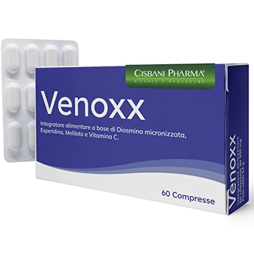 Farmac, Circolazione Gambe, 60 Compresse, A Base Di Diosmina, Esperidina Meliloto E Vitamina C | Tono Venoso, Microcircolo Gambe Gonfie, Vene Varicose