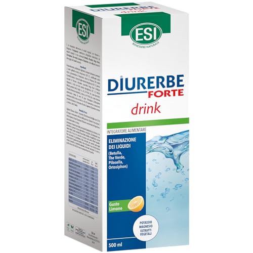 Esi - Diurerbe Forte, Integratore Alimentare A Base Di Ginepro E Tè Verde, Favorisce La Diminuzione Del Ristagno Di Liquidi E Tossine Nel Corpo, Senza