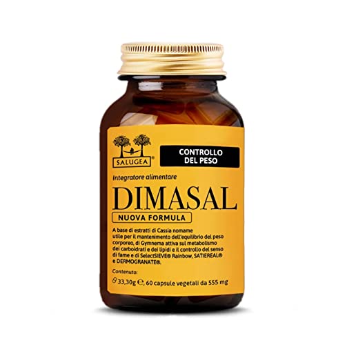 Dimasal Nuova Formula Salugea - Integratore Per Il Controllo Del Peso Forma, Fame Nervosa E Metabolismo - Senza Alghe Marine E Caffeina. 60 Capsule In