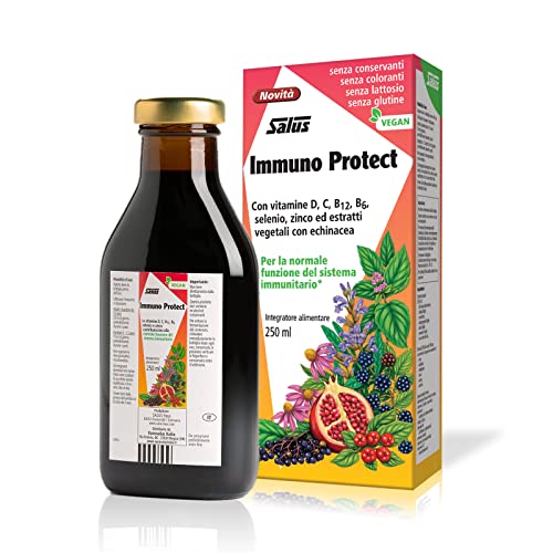 Salus Immuno Protect - Integratore Alimentare Per Favorire La Normale Funzione Del Sistema Immunitario, Con Vitamine, Minerali Ed Echinacea - 250Ml