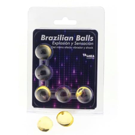 5 Brazilian Balls Explosion De Aromas Gel Excitante Efecto Vibrador Y Shock