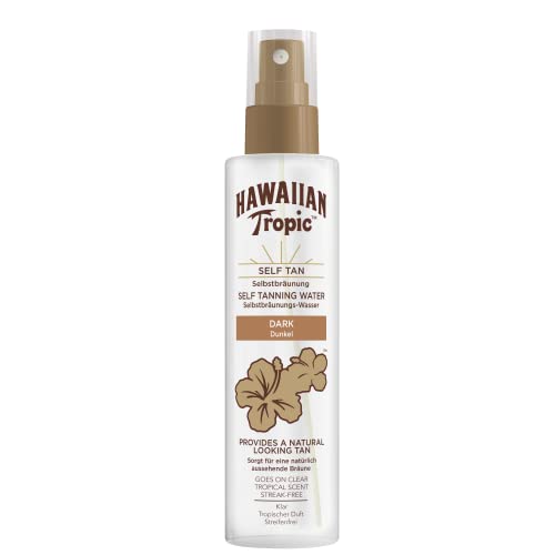 Hawaiian Tropic Self Tanning Water Dark - Acqua Autoabbronzante Per Pelli Scure - Adatto Per Viso E Corpo