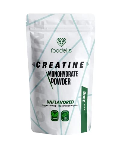 Creatina Monoidrata Micronizzata In Polvere 100% - 300G - Insapore - Aumento Delle Prestazioni Fisiche E Della Forza Muscolare - Incluye Dosatore - Al