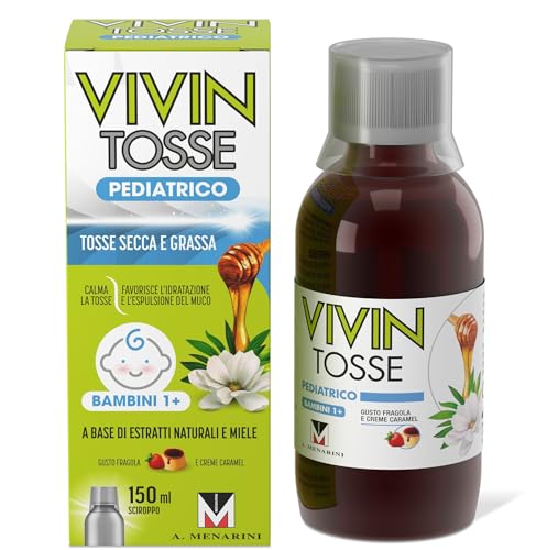 Vivin Tosse Pediatrico - Sciroppo Per Tosse Secca E Grassa A Base Di Estratti Vegetali E Miele, Promuove Lidratazione Del Muco E Protegge La Mucosa Fa