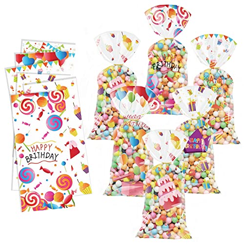 Sacchetti Per Feste Candyland Da 120 Pezzi, Sacchetti Regalo Per Lecca-Lecca Colorati, Sacchetti Per Ossequi Di Buon Compleanno Opp, Sacchetti Regalo 