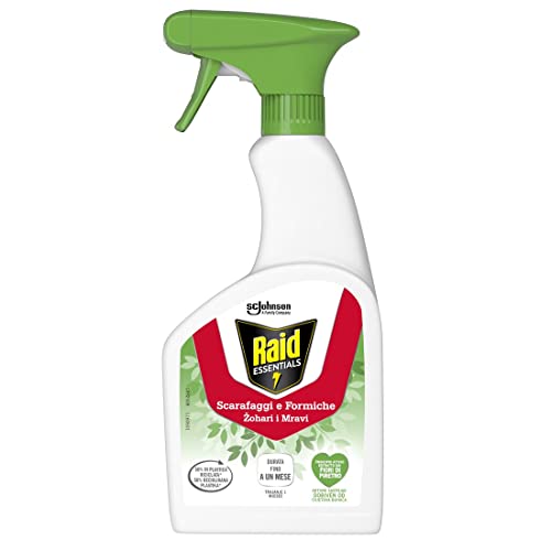 Raid Essentials Scarafaggi E Formiche Trigger Insetticida, Azione Rapida Ed Effetto Barriera 1 Mese, 1 Trigger Da 500 Ml