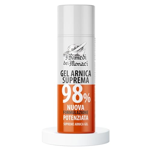 Gel Arnica Suprema 98 100 Ml Con Arnica, Artiglio Del Diavolo, Menta E Lavanda Per Massaggi Locali, Arnica Per Cavalli Uso Umano Forte Per Massaggi Mu