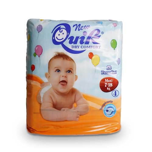 Quik Pannolini Taglia 4 Kg 7/18, Confezione Da 18 Pz