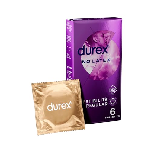 Durex No Latex Preservativi Senza Lattice, 6 Profilattici