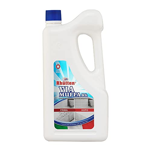 Rhütten, Via Muffa Rh, Detergente Cloroattivo Ad Azione Rapida, Ideale Per La Pulizia Di Superfici Piastrellate E Di Cucine, Docce, Wc, Molto Efficace