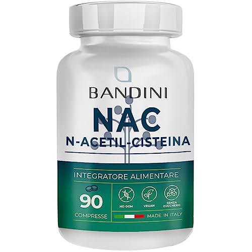 Bandini® Nac N-Acetil-Cisteina 600Mg – 90 Compresse Con Acetyl Cisteina - Fornitura 3 Mesi - Altamente Dosato - Sostiene Le Difese Immunitarie - Precu