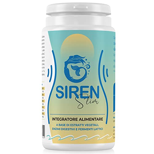 Sirenslim Integratore Gonfiore Addominale Donna Uomo, Sgonfia Pancia Donna Uomo, Meteorismo, Stitichezza, Contro Gas Intestinali E Gonfiore Stomaco -