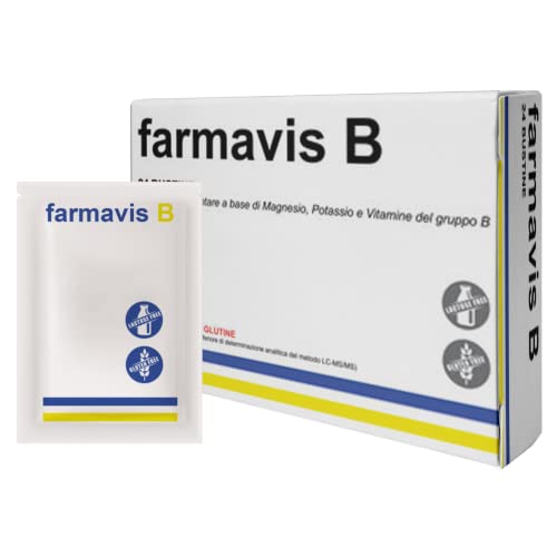 Farmavis B, Magnesio E Potassio Con Complesso Vitamine B, Gusto Arancia, Potassio E Magnesio Con B1, B2, B3, B5, B6, B12, Acido Folico - 24 Bustine So