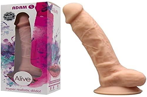 Alive 107797 Sextoys, Dildo Realistico In Silicone E Silexpan Adam S, 17 Cm