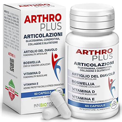 Arthro Plus-Integratore Articolazioni Con Vitamina E, Glucosamina, Condroitina, Msm, Collagene E Artiglio Del Diavolo | Supporta La Salute Articolare