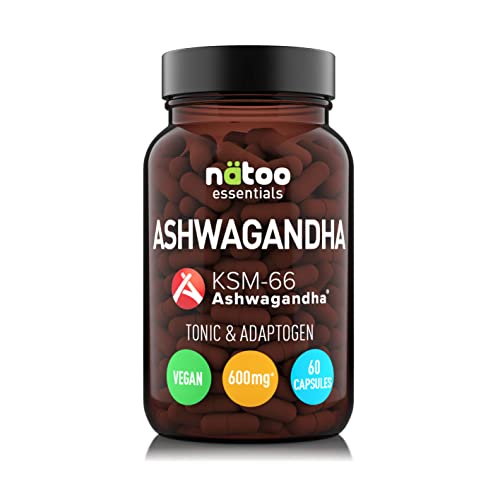 Nätoo Ashwagandha Ksm-66-60 Capsule Da 300Mg (1 Mese Di Integrazione). Contiene Esclusivamente Ksm-66, La Forma Più Qualitativa Ed Efficace Dell'Ashwa
