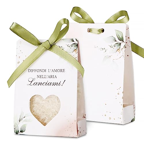 50Pz Scatoline Portaconfetti Matrimonio Portariso Matrimonio Sposi Bomboniere Prima Promessa100Pz Sacchetti Plastica Nastri Segnaposto Scatoline Cuore