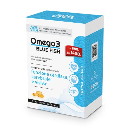 Sanavita Omega3 Bluefish Integratore Alimentare, 60 Perle