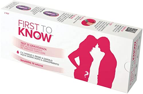 First To Know - Il Primo Test Di Gravidanza Su Sangue Che Puoi Fare Da Sola - Confezione Con 2 Test
