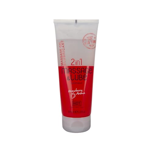 Hot 2 In 1 Massaggio Hot Gel E Lubrificante - Fragola -