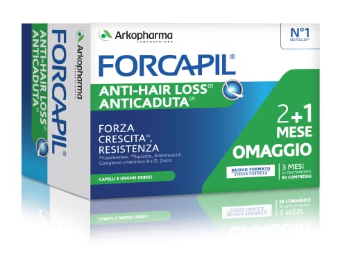 Arkopharma Forcapil Anticaduta - Integratore Alimentare Per Capelli - Con Capelvenere, Equiseto, Vitamine B5, B6, B8, B9 E Zinco Vitamina B8 E Zinco -