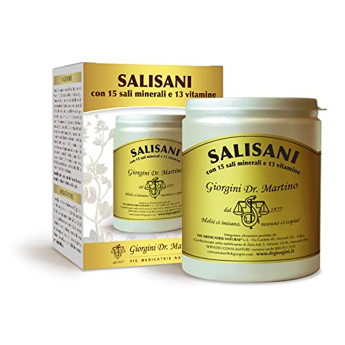 Salisani Polvere - 360 G (15 Sali Minerali + 13 Vitamine) -Integratore Magnesio E Potassio, Altri Sali Minerali E Vitamine