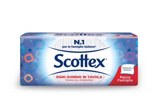 Scottex Tovaglioli Monovelo Formato Famiglia, 1 Confezione Da 200 Tovaglioli