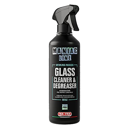 Mafra, Maniac Car Detailing Line, Glass Cleaner & Degreaser, Sgrassatore Per Vetri E Cristalli Auto Anche Quelli Oscurati, Senza Ammoniaca, Elimina Il