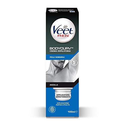 Veet For Men Crema Depilatoria Ascelle, Pelli Sensibili, 100 Ml