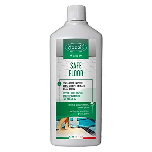 Faber Safe Floor 1Lt Liquido Antiscivolo Per Pavimenti In Ceramica, Gres, Granito, Quarzo, Safe Floor Trattamento Antiscivolo Per Pavimento Con Superf