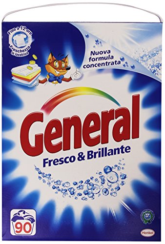 General - Detersivo Nuova Formula Concentrata, Fresco & Brillante - 4950 G