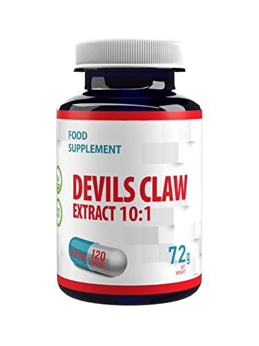Artiglio Del Diavolo (Devils Claw) 10:1 Extract (5000Mg Equivalent) 500Mg 120 Vegan Capsules, Certificato Di Analisi Di Agrolab Germania, Ad Alta Resi