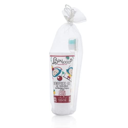 Officina Naturae Kit Oral Baby Biricco Alla Ciliegia Dentifricio In Gel 75 Ml + Spazzolino Bio Sostenibile Vegano Nickel Tested
