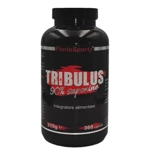 Tribulus 90% Saponine Floriosport, 360 Capsule Da 750 Mg Di Estratto Secco Di Tribulus Terrestris. Integratore Energizzante Ad Azione Tonica E Di Sost