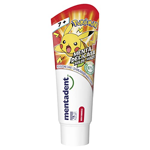 Mentadent - Dentifricio Menta Delicata, 7-13 Anni, Colori Assortiti, 75 Ml