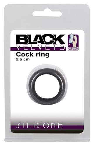 Black Velvets Anello Fallico In Velluto Nero 2,6 Cm Nero