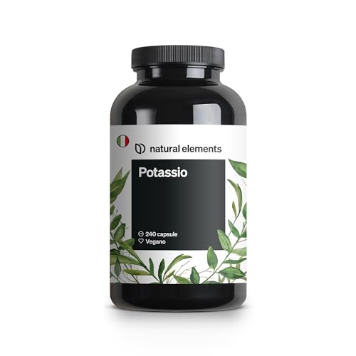 Integratore 240 Capsule Vegane Con 800Mg Di Potassio Elementare (Da Citrato Di Potassio) Per Dose Giornaliera – Per La Pressione Sanguigna, Il Funzion